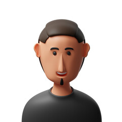 Male avatar 3d illustration