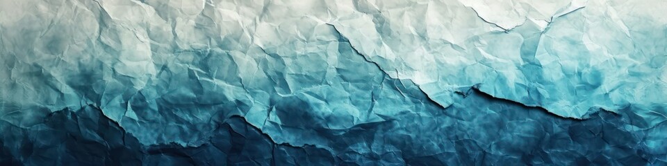 Obraz premium Blue old torn crumpled paper, abstract background. Generative AI