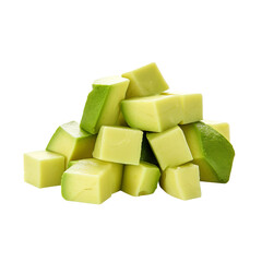 Diced avocado isolated on transparent background Remove png, Clipping Path, pen tool