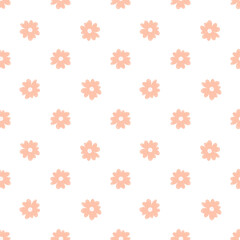 seamless floral pattern with peachy flowers 