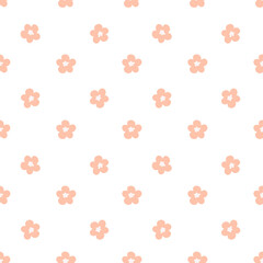 seamless floral pattern with peach flowers 
