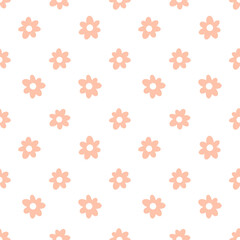 seamless floral pattern with peach flowers 