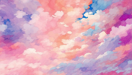 Beautiful and charming colorful cloud abstract background design