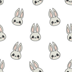 seamless pattern with rabbits