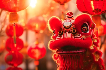 Energetic Lion Dance Performance Lights Up the Streets