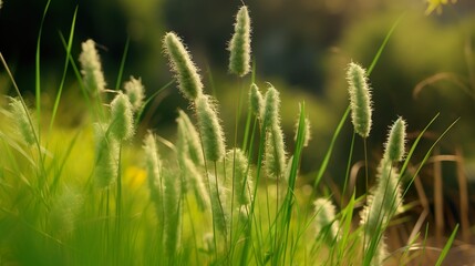 Fototapeta na wymiar grass in the morning