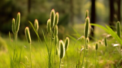 grass in the morning