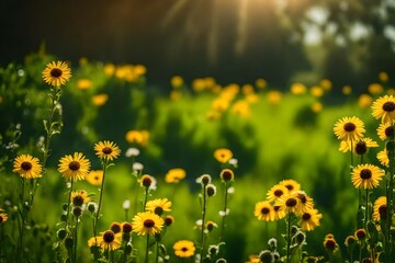 Obraz premium field of dandelions