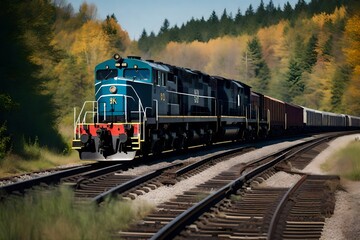 Obraz premium train on the railway