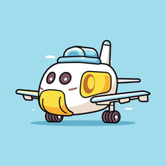 Cute plane tshirt colorful design vector illustration