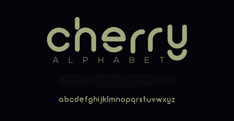 Cherry Abstract sport modern alphabet fonts. Typography technology electronic sport digital game music future creative font. vector illustration