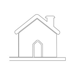 Continuous one line drawing of modern house single line Vector art  illustration