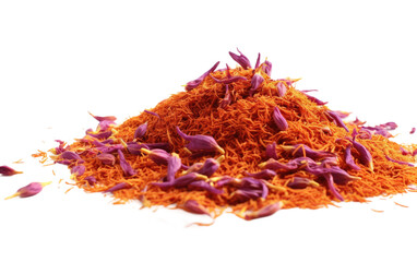 Golden Essence Savor the Vibrant Fusion of Saffron Infusing Rich Color and Flavor On White or PNG Transparent Background.