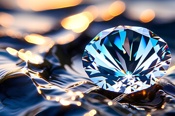 blue and yellow flowers Generative AI