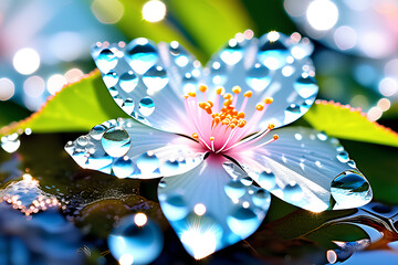 background with flowers Generative AI