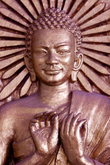 Buddha sculpture in a buddhist pagoda. . Phnom Penh; Cambodia.