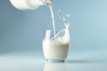 milk is poured into a glass