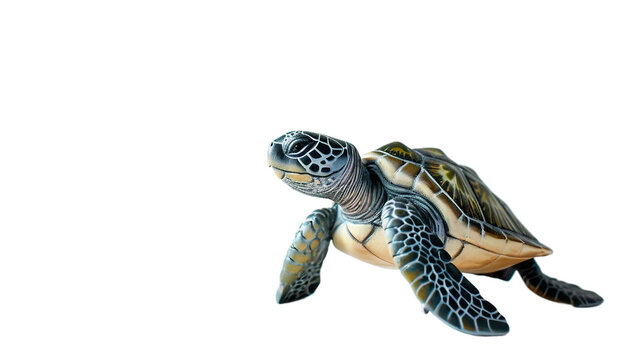 Sea Turtle Figurine, on the transparent background. PNG Format