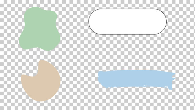 Green bolb, Ovel Geometric & Abstract Shapes on Transparent Background