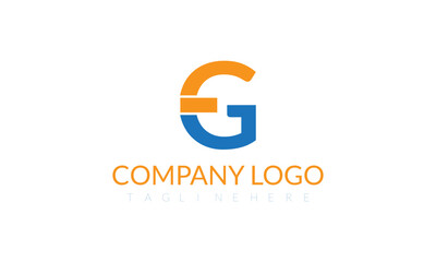 EG GE modern creative alphabet letter logo design adobe stock - SVG file
