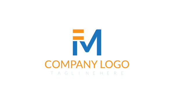 FM letter logo design on MF monogram initials, letter logo concept. FM icon design- Adobe stock