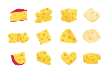 Slice of Cheese Illustration Set