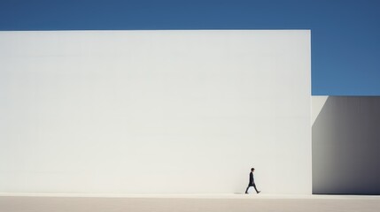 Obraz premium white wall on the person