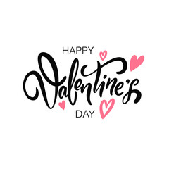 Valentines' day phrase. Hand letters typography text.