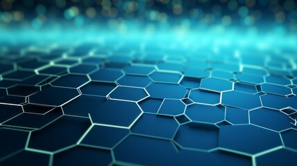Fototapeta premium Vibrant hexagonal patterns: abstract technology and medical fusion background