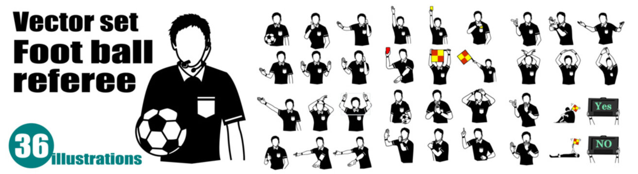 football referee illustrationサッカーの審判　