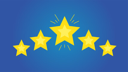 Stars rating review icon for website and mobile apps. Vector illustration