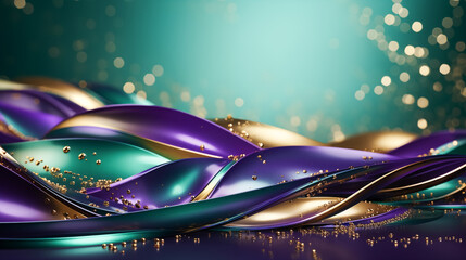 Abstract festive background with elements for Venetian Mardi Gras holiday. Concept for Orleans...
