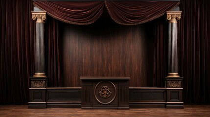 Fototapeta premium winner podium award background illustration victory recognition, celebration excellence, first champion winner podium award background