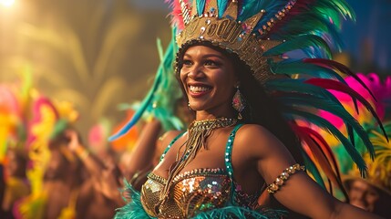 リオのカーニバルの女性のイメージ05 - obrazy, fototapety, plakaty