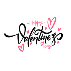 Happy Valentine's day typography lettering phrase holiday.