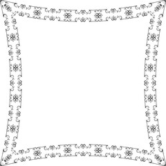 Vintage frame Flower wreath leaf vector floral border Square Horizontal Frame picture frames Branch laurel botanical silhouette black elements decoration