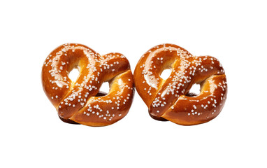 Salty Sweet Bliss Pretzel Shaped Delights Featuring a Harmony of Flavors On White or PNG Transparent Background.