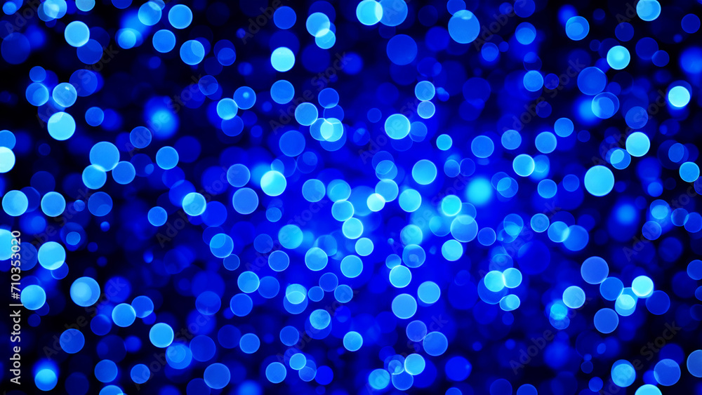 Aufkleber blue particle abstract bokeh background.