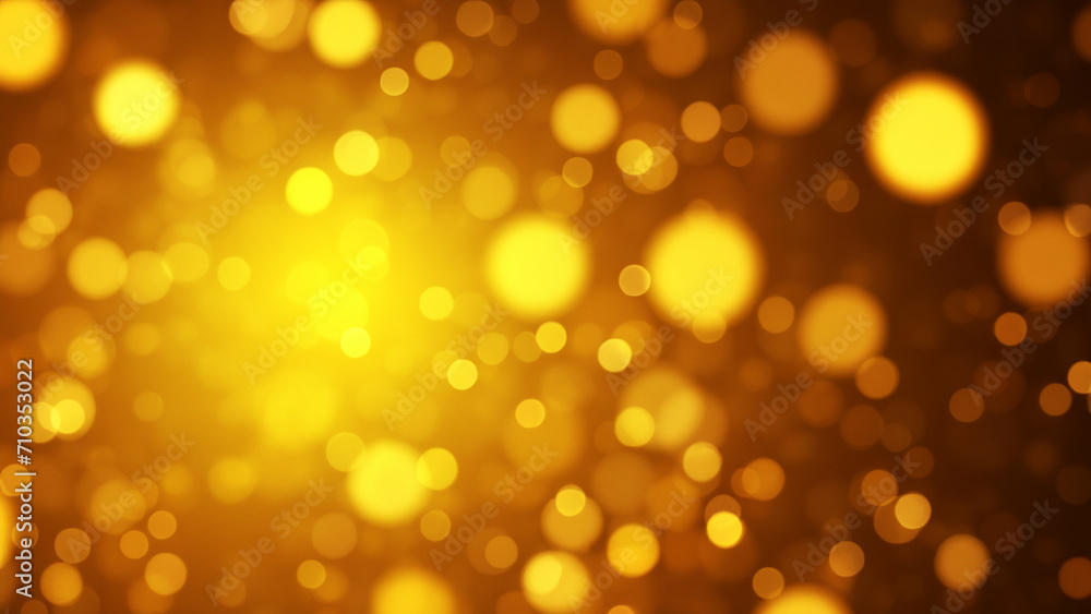 Aufkleber golden particle abstract bokeh background.