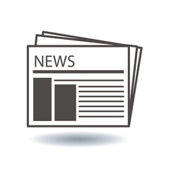 Newspaper line icon, outline vector sign