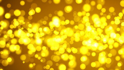 golden particle abstract bokeh background.