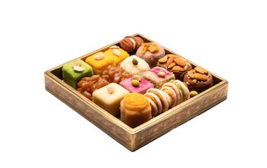 Traditional Bengali Mithai Box a Melody of Flavors On White or PNG Transparent Background.