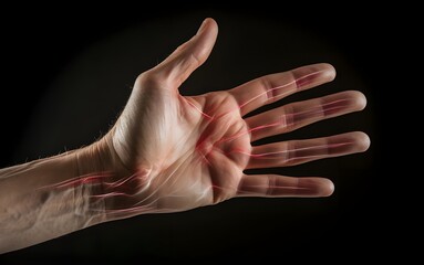 Hand pain and palm with nerve inflammation