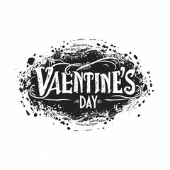 Valentine_S Day, A Black And White Logo