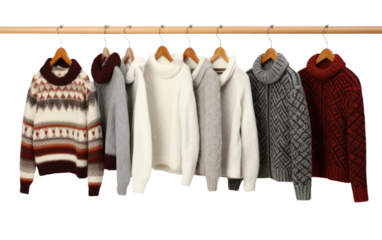 Woolen Icelandic Sweater Embracing Winter with Nordic Warmth On White or PNG Transparent Background.