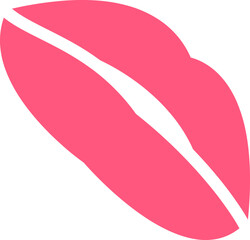 Lips for kissing on valentine day icon vector. Female beautiful mouth with elegant makeup cosmetic. Funny symbol of lipstick kiss, love holiday celebration flat cartoon illustration