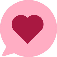 Love comment on photo in social media icon vector. Notification frame with heart, internet network and online dating application. Lovely content on valentine day holiday flat cartoon illustration
