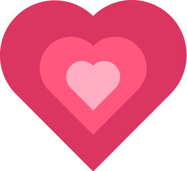 Heart valentine day beautiful decor icon vector. Elegant and stylish card in love symbol form for send lovely message. Amour ornament for decorate postcard flat cartoon illustration