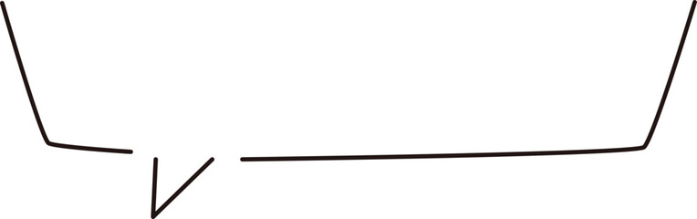 Square handwritten speech bubble frame, simple line style
