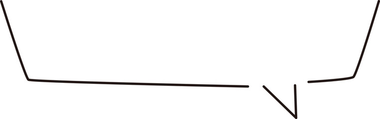 Square handwritten speech bubble frame, simple line style
